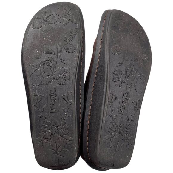 Alegria Aspen Brown Butterfly Shearling Lined Suede Zip Up Winter Boots Size 40 - Picture 5 of 6